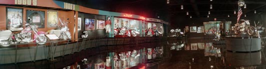 Panoramic Photo of Benjy's Harley-Davidson Collection Museum
